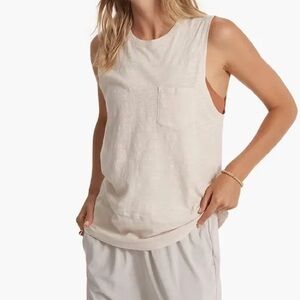 Vuori women’s sunset tank top in Dune color size XS cotton